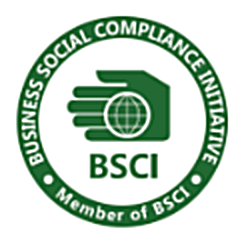 Figure 5: amfori BSCI social audit certification verifying ethical workplace and wage standards.